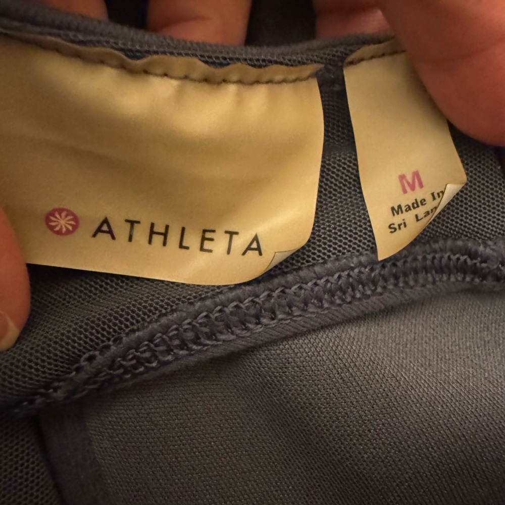Athleta Skills And Drills Gray Drawstring Molded Cup Wicking - Picture 6 of 7